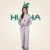(Mẫu TC52 ) - Đồ bộ thiết kế tay dài - HUY HÀ - mẫu lụa hàng ngày trung niên