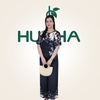 (Mẫu TC56 ) Bộ lụa thiết kế trung niên phối hoa – Form áo cánh dơi thoải mái – Dạo phố họp mặt bạn bè | HUY HÀ