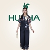 (Mẫu TC56 ) Bộ lụa thiết kế trung niên phối hoa – Form áo cánh dơi thoải mái – Dạo phố họp mặt bạn bè | HUY HÀ