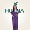 (Mẫu TC56 ) Bộ lụa thiết kế trung niên phối hoa – Form áo cánh dơi thoải mái – Dạo phố họp mặt bạn bè | HUY HÀ