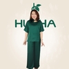 (Mẫu TK14 ) - Đồ trung niên nữ HUY HÀ, vải lụa tô châu, tay liền, quần ống rộng