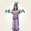 (Mẫu TK19) Đồ bộ lụa trung niên in hoa bản lớn - Dáng suông ống rộng - Tặng mẹ mặc nhà, dạo phố | HUY HÀ
