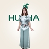 (Mẫu TK21) Đồ bộ lụa trung niên form suông ống rộng - Họa tiết thiên nhiên sang trọng - Mặc nhà, dạo phố | HUY HÀ