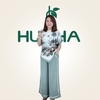 (Mẫu TK21) Đồ bộ lụa trung niên form suông ống rộng - Họa tiết thiên nhiên sang trọng - Mặc nhà, dạo phố | HUY HÀ