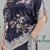 Đồ bộ lụa trung niên hoa văn sang trọng Tk25 – Bộ quần áo mặc nhà, đi chơi, quà tặng cho mẹ ý nghĩa | HUY HÀ