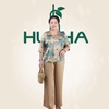 (Mã V15) - Đồ bộ trung niên HUY HÀ , thiết kế -lụa tơ tằm quần dài