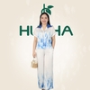 (Mẫu V20)  - Đồ thiết kế trung niên HUY HÀ , Lụa TT Áo somi - Quần ống rộng