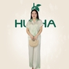 (Mẫu V20)  - Đồ thiết kế trung niên HUY HÀ , Lụa TT Áo somi - Quần ống rộng