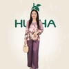 (Mẫu V24) - Đồ thiết kế trung niên HUY HÀ - Gấm, quần dài ống suông , tay dài viền