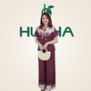 (Mẫu V34 ) - Đồ bộ trung niên Huy Hà : cổ somi , tay liền , quần dài ống rộng