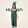 (Mẫu V34 ) - Đồ bộ trung niên Huy Hà : cổ somi , tay liền , quần dài ống rộng