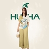 (Mẫu M7) - Đồ trung niên nữ HUY HÀ, vải lụa tơ tầm - Quần dài ống rộng , tay ngắn