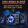 Loa Máy Vi Tính SADA D-215 Phiên Bản 2020 Hỗ Trợ Jack 3.5 Đèn Led Đổi Màu Cao Cấp - Âm Thanh Vòm 3D Siêu Trầm