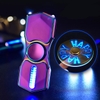 Hộp Quẹt Bật Lửa Hồng Ngoại Kiêm Đèn Pin Sạc Điện USB Kiểu Dáng Con Quay Spinner Tạo 12 Hiệu Ứng Đèn LED