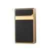 Hột Quẹt Bật Lửa Gas Đá DP23112 Sơn Mài Đen Viền Bạc - Màu Vàng/Bạc