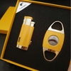 Bộ Set Phụ Kiện 3 Món Bật LửaKhò Gas Mạnh Mẽ, Dao Cắt, Gạt Tàn Xì Ga HB-360 Cao Cấp- Nhiêu Màu
