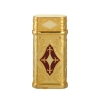 Bật Lửa Hột Quẹt Gas Đá Cartier K036 Họa Tiết Thánh Gía Sơn Mài Đỏ - Dùng Gas Đá Cao Cấp