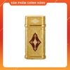 Bật Lửa Hột Quẹt Gas Đá Cartier K036 Họa Tiết Thánh Gía Sơn Mài Đỏ - Dùng Gas Đá Cao Cấp
