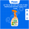 Xịt Trị Ve, Bọ Chét Cho Chó Và Ổ Đệm Tropiclean Natural Flea & Tick 473ml