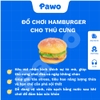 Đồ chơi nhựa tiếng kêu hình Hamburger, củ lạc cho thú cưng - PAWO