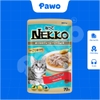 Pate NEKKO mèo trưởng thành dạng xốt nội địa Thái Lan gói 70g PAWO.
