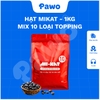 HẠT MIKAT CHO MÈO 1KG - MIX 10 LOẠI THỊT VÀ RAU CỦ | PAWO