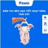 Đầm tay bèo họa tiết hoạt hình, trái cây PAWO