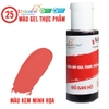 Màu thực phẩm đỏ san hô dạng gel Unicorn 28g