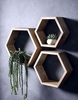 Kệ trưng bày tổ ong treo tường gỗ MDF cỡ lớn, có phụ kiện lắp đi kèm