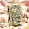 Zippo 168 đồng nguyên chất chạm khắc rồng