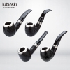 Tẩu bắt tóp Lubinski LB-Double Silver Ring Sandblasted Pipe