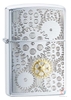 Bật Lửa Zippo Mạ Satin Bánh Răng Cưa