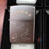 Bật Lửa Zippo Mạ Satin Hình Cao Bồi