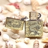 Zippo 168 đồng nguyên chất chạm khắc rồng