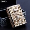 Zippo thân khắc Rồng nắp khắc Ngựa