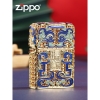 Zippo bọc hình thần rừng tráng men cloisonné.