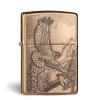 Zippo 20854 – Zippo Lighter Where Eagles Dare Emblem Brushed Brass