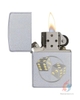 Bật Lửa Zippo Mạ Satin Hình 2 Viên Xúc Sắc