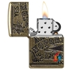 Zippo Armor MultiCut Ouija Board Antique Brass