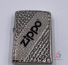 Zippo Armor Cổ Áo Giáp Bạc Khắc Sâu Miệng Núi Lửa Ma Thuật