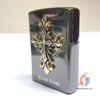 Bật lửa Zippo Armor Black Tribal Cross Ice Lighter