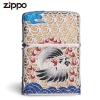 Zippo bọc hình thần rừng tráng men cloisonné.