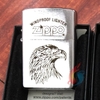 Zippo Khắc CNC Màu Bạc Chim Đại Bàng SG020