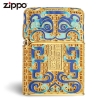 Zippo bọc hình thần rừng tráng men cloisonné.