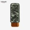 Ống Đựng Xì Gà Lubinski YJA-50029 – Da Siêu Sợi Kết Hợp Gỗ Tuyết Tùng Cao Cấp