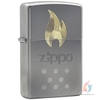 Bật lửa zippo mạ satin hình ngọn lửa