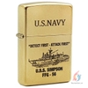 Bật Lửa Zippo Khắc Tàu Chiến U.s.s Simpson