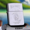 Zippo Chrome bóng Chủ Đề Wild West Súng Đời VIII 1992