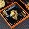 Gạt tàn sứ cigar 2 điếu Lubinski YJA 20018