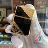 Zippo Gold Plate khảm men đen